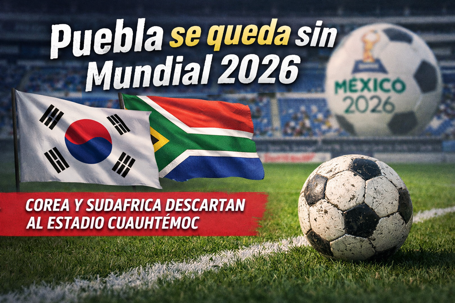 Puebla se queda fuera de las sedes rumbo al Mundial 2026